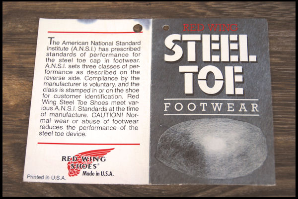 ANSI PT91 スチールトゥ 強度 レッドウィング2268 エンジニア